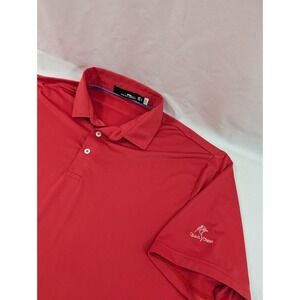 RLX Golf Ralph Lauren Polo Shirt Mens Sz XL Red Pink Quail Creek Golf Course